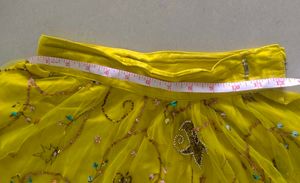 Blue And Yellow Lahenga For Festive Wear ☺️