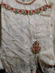 Embroidered White Indian Suit