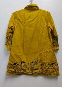 Yellow Printed Kurta