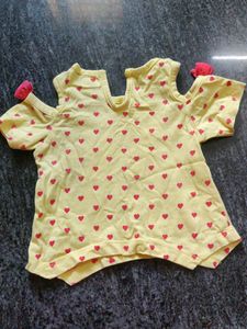 Price Drop!Babyhug Girls Stylish T-shirt 6-9 Month