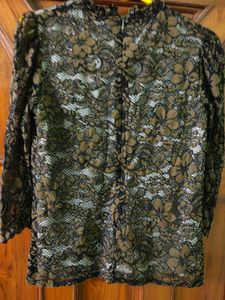 Shopers Stop  Lace High Neck Top