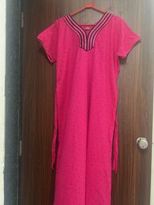 Pink Cotton Nighty