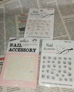 Trendy Nail Art Stickers - 3D Designs!