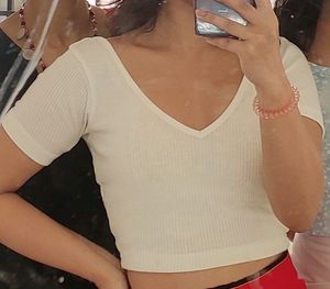 White Crop Top