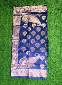 Benarasi Jari Silk Saree - Galaxy Blue