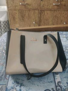 Lavie Beige &amp; Black Tote Bag