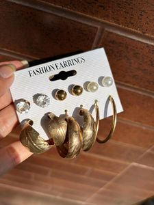 Golden Hoops And Studs