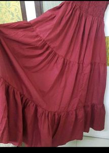 Elegant Maroon Maxi Dress
