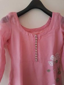 Pink Floral Kurta Set