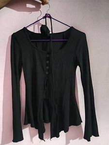 Long Sleeve Tops With Choker