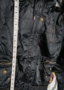 Vintage 90&#39;s Black Zip Up Puffer Jacket