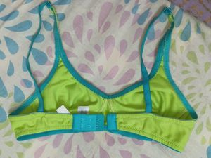 Clovia Non Padded Bra - Parrot Green Blue Coloured Bra - New Unused