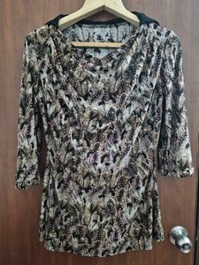 Feather Print Top