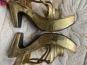 Vintage Gold Platform Heels