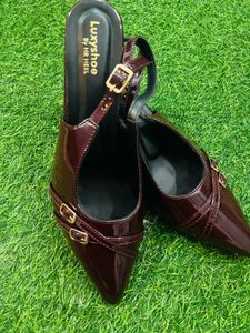 Burgundy Slingback Heels