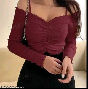 Red Off shoulder top