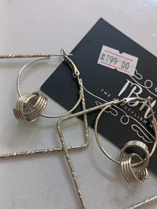 Unique Silver Geometric Earrings