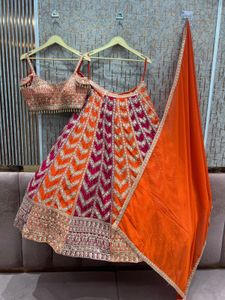 Elegant Embellished Lehenga Choli Dupatta