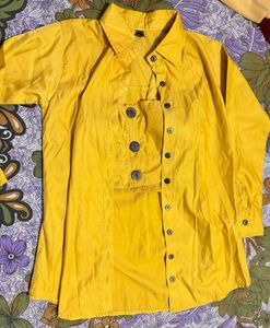 Mustard Yellow Light Shirt For Women