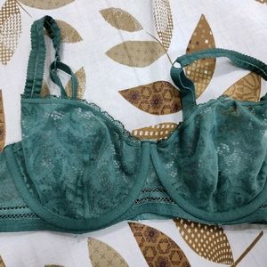 Imported French Green Balconette Bra