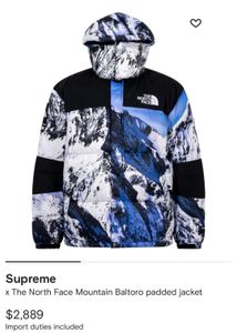 Supreme+ The North Face Mountain Baltoro Padded 🧥