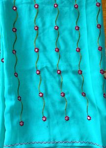 Elegant Turquoise Saree🩵
