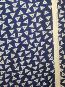 Navy Triangle Print Long Sleeve Top