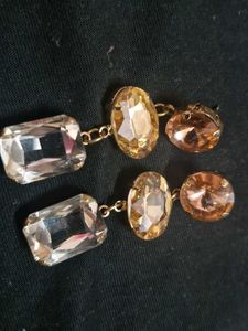 Sparkling Gemstone Drop Earrings
