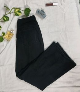 black wide leg jeans