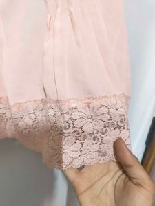 Peach Lace Top For Women