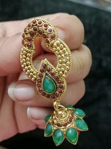 Golden Oxidised earrings