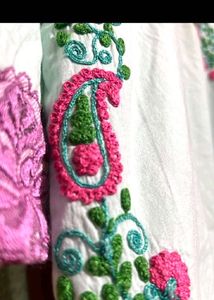Pure Cotton Embroidered Kurti