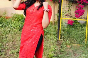 Red Beautiful Kurti Sequence❤️🔥✨