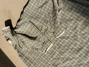 Green Plaid Cheongsam Mini Dress