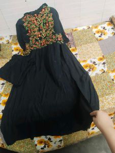 Embroidered Black Pant Designer Kurta Suit