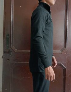 Premium Black Half-Zip High Neck For Men.