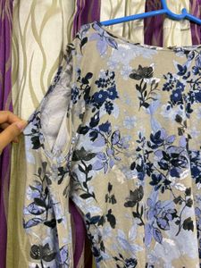 AND Blue Floral Top