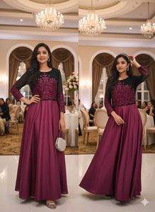 Elegant Maroon Ethnic Gown