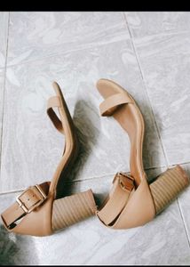 Nude Ankle Strap Heels