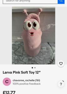 Larva Pink Soft Toy 12”