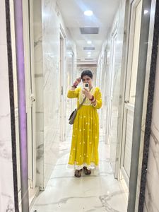 Yellow Embroidered Maxi Dress