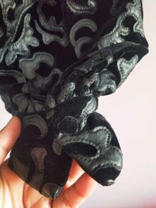 ZARA Black Velvet Top