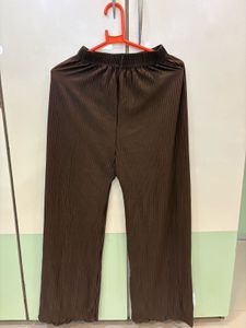 Brown Textured Palazzo/Pyjama