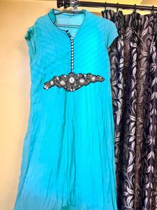 Teal Embellished Dress