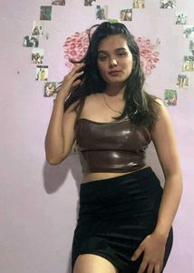 Brown Faux Leather Corset Top