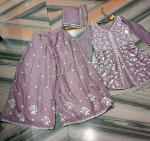 NEW SHARARA KURTI DUPATTA SET