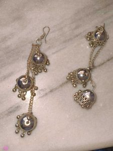 Silver Jhumka Earrings