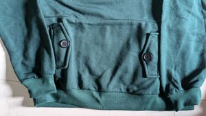 Green Pocketed Sweatshirt