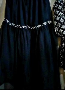 Black Embroidered Kurti Garara With Dupatta