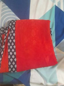 Stylish Red &amp; Beige Kurta
